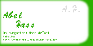 abel hass business card